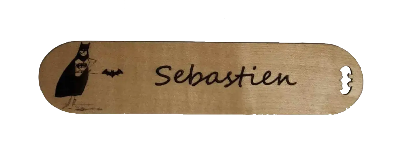 Marque page Batman pour Sébastien