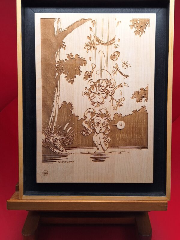 Petit Spirou encadré caisse américaine