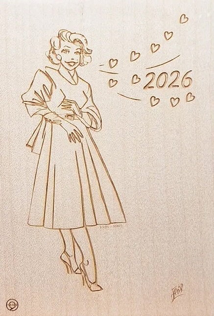Marylin Monroe, carte de vœux 2026 classique