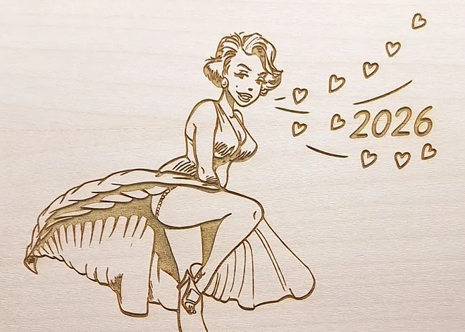 Marylin Monroe, carte de vœux 2026